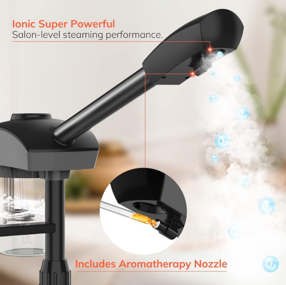 2-in-1 Face Steamer for Facial with 3X Magnifying Foldable Arm - Picture 5 of 6